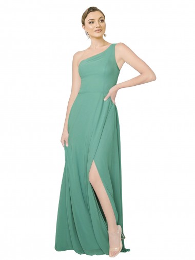 Argent islandais Trapèze Sans bretelle Mousseline Longue Robes demoiselle d'honneur