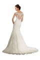 Blanc Sirène Bateau Dentelle Robes de mariée