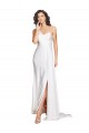 Blanc Trapèze Satiné Soyeux Robes de mariée