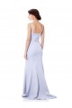 Bleu ciel clair Sirène Bretelles spaghetti Crêpe Stretch Longue Formelles Robes demoiselle d'honneur / Robes de soirée / Robes de bal