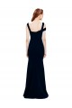 Bleu marine foncé Sirène Épaule Dénudée Crêpe Stretch Longue Formelles Robes demoiselle d'honneur / Robes de soirée / Robes de bal