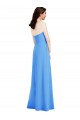 Bleu paon Trompette Sans bretelle Crêpe Stretch Longue Robes demoiselle d'honneur / Robes de bal