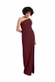 Bordeaux foncé Fourreau Crêpe Stretch Longue Formelles Robes demoiselle d'honneur / Robes de soirée / Robes de bal
