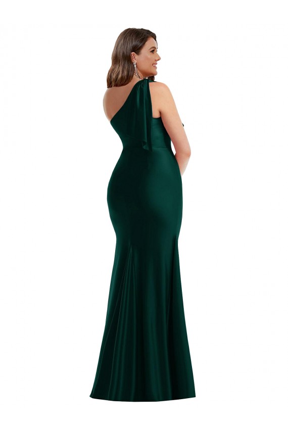 Evergreen Sirène Satiné Soyeux Longue Formelles Robes demoiselle d'honneur / Robes de soirée / Robes de bal