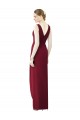 Fourreau Col V Mousseline Longue Robes demoiselle d'honneur