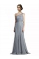 Gris ardoise Sirène Tulle Longue Robes demoiselle d'honneur