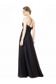 Gris ardoise Trapèze Tulle Dentelle Longue Robes demoiselle d'honneur