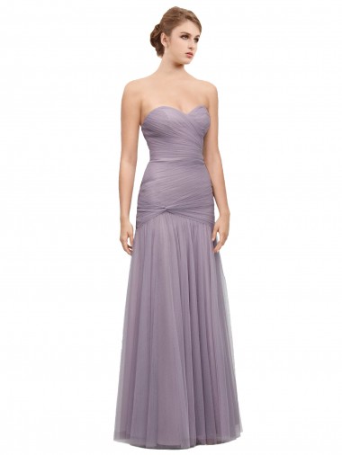 Heather Sirène Tulle Longue Robes demoiselle d'honneur