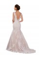 Ivoire & Champagne Sirène Col V Dentelle Classique Robes de mariée