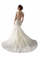 Ivoire & Champagne Sirène Col V Tulle Dentelle Robes de mariée