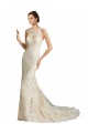 Ivoire & Champagne Sirène Illusion Tulle Dentelle Classique Robes de mariée