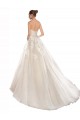 Ivoire & Champagne Trapèze Sans bretelle Tulle Dentelle Robes de mariée