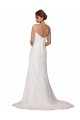 Ivoire Fourreau Col V Mousseline Robes de mariée