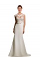 Ivoire Fourreau Illusion Mousseline Dentelle Robes de mariée