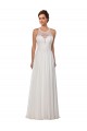 Ivoire Fourreau Illusion Mousseline Robes de mariée