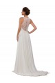 Ivoire Fourreau Illusion Mousseline Robes de mariée