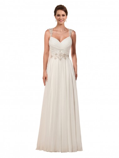 Ivoire Fourreau Mousseline Robes de mariée