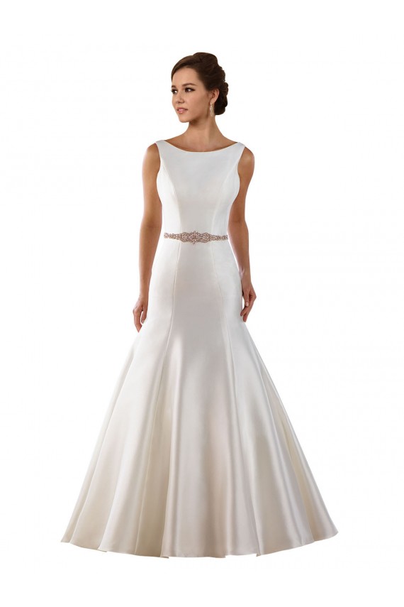 Ivoire Sirène Bateau Satiné Robes de mariée