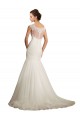 Ivoire Sirène Bateau Tulle Dentelle Robes de mariée