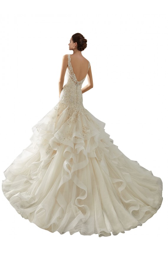 Ivoire Sirène Col V Tulle Robes de mariée
