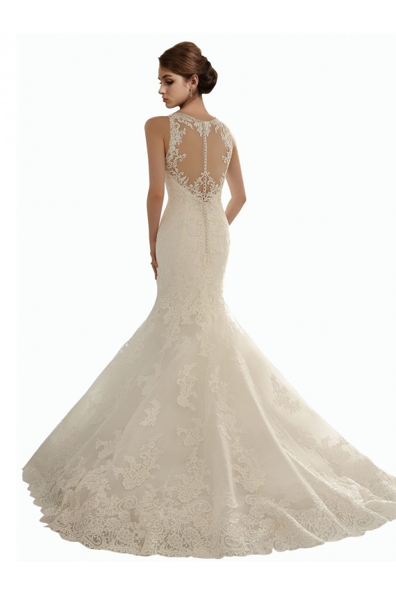 Ivoire Sirène Illusion Dentelle Robes de mariée