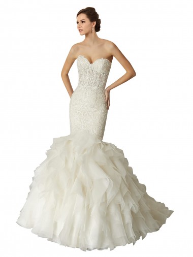 Ivoire Sirène Tulle Robes de mariée