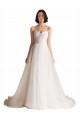 Ivoire Trapèze Balayage train Tulle Robes de mariée