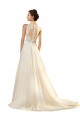 Ivoire Trapèze Col V Tulle Robes de mariée