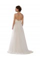 Ivoire Trapèze Illusion Balayage train Tulle Robes de mariée