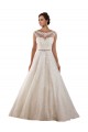 Ivoire Trapèze Illusion Tulle Dentelle Classique Robes de mariée