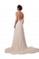 Ivoire Trapèze Illusion Tulle Dentelle Robes de mariée