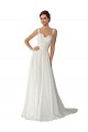 Ivoire Trapèze Mousseline Dentelle Robes de mariée