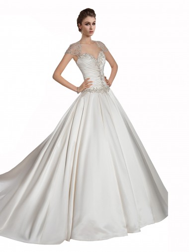 Ivoire Trapèze Satiné Robes de mariée