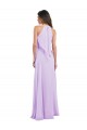 Lilas Trapèze Licou Mousseline Longue Robes demoiselle d'honneur