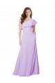 Lilas Trapèze Mousseline Longue Robes demoiselle d'honneur