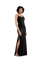 Noir Colonne Velours Stretch Longue Formelles Robes demoiselle d'honneur / Robes de soirée / Robes de bal