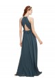 Noir Fourreau Licou Mousseline Longue Robes demoiselle d'honneur