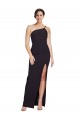 Noir Fourreau Sans bretelle Crêpe Stretch Longue Formelles Robes demoiselle d'honneur / Robes de soirée / Robes de bal