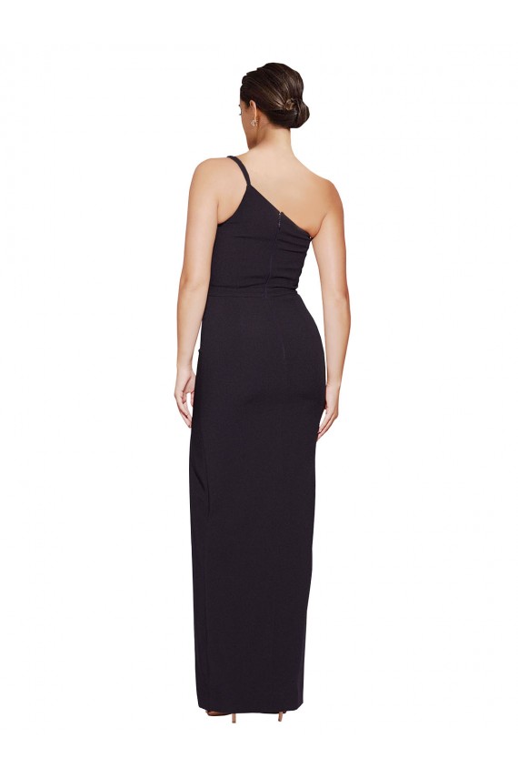 Noir Fourreau Sans bretelle Crêpe Stretch Longue Formelles Robes demoiselle d'honneur / Robes de soirée / Robes de bal