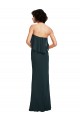 Noir Fourreau Sans bretelle Mousseline Longue Robes demoiselle d'honneur
