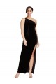 Noir Fourreau Velours Stretch Longue Formelles Robes demoiselle d'honneur / Robes de soirée / Robes de bal