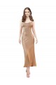 Or rose Fourreau midi Satiné Soyeux Courte Robes demoiselle d'honneur / Robes de soirée / Robes de cocktail