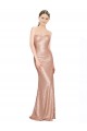 Or rose Trapèze Paillette Longue Formelles Robes demoiselle d'honneur / Robes de soirée / Robes de bal