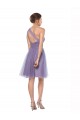 Pastèque Trapèze Tulle Longue Robes demoiselle d'honneur