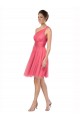 Pastèque Trapèze Tulle Longue Robes demoiselle d'honneur
