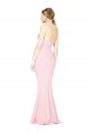 Rose Trapèze Sans bretelle Crêpe Stretch Longue Formelles Robes demoiselle d'honneur / Robes de soirée / Robes de bal