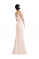 Rose Trompette Col V Crêpe Stretch Longue Formelles Robes demoiselle d'honneur / Robes de soirée / Robes de bal