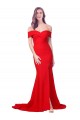 Rouge Sirène Crêpe Stretch Longue Formelles Robes demoiselle d'honneur / Robes de soirée / Robes de bal