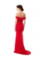 Rouge Trapèze Épaule Dénudée Crêpe Stretch Longue Formelles Robes demoiselle d'honneur / Robes de soirée / Robes de bal