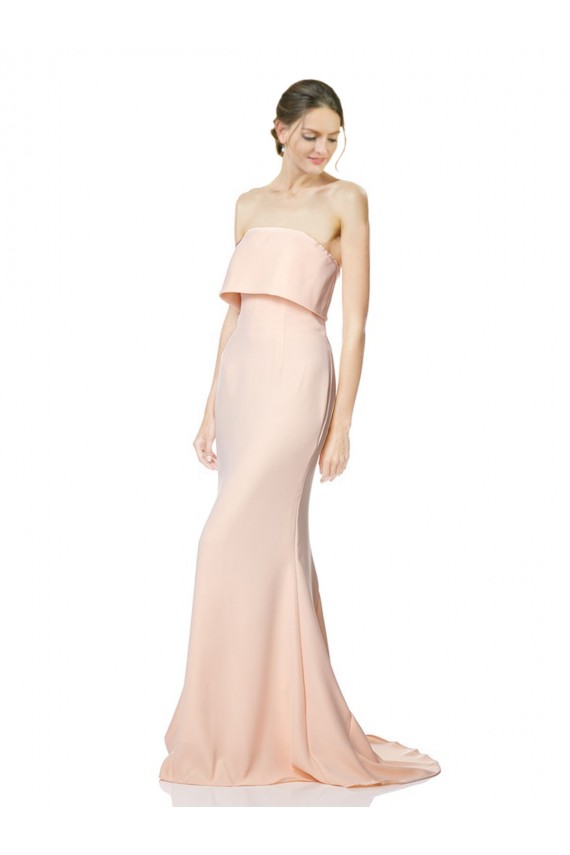 Sirène Sans bretelle Col Haut Crêpe Stretch Longue Formelles Robes demoiselle d'honneur / Robes de soirée / Robes de bal